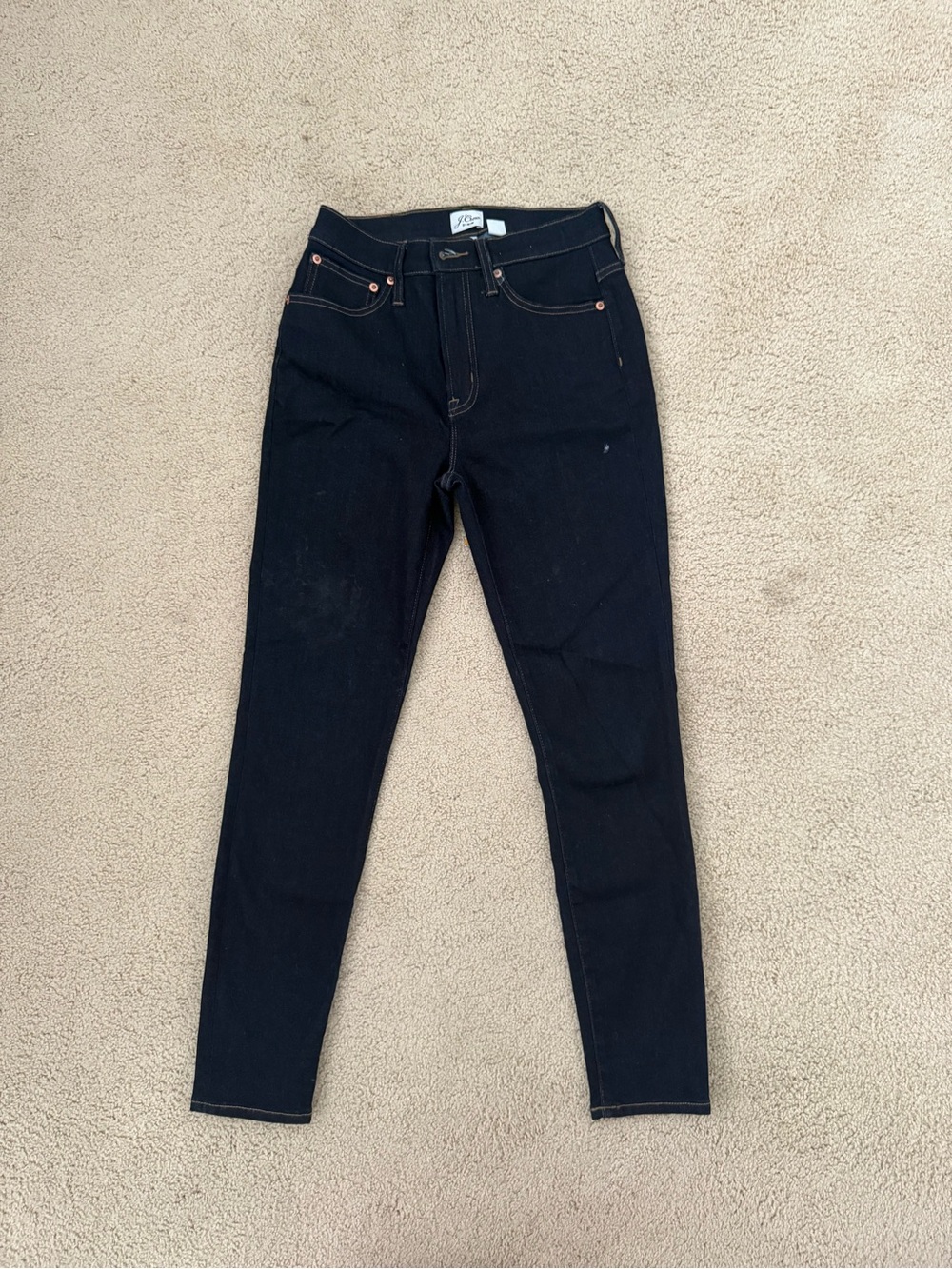 J.Crew 10” High Rise Toothpick Skinny Jeans Dark Wash 27